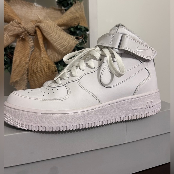 Nike All-White Air Force 1 High-Tops - Picture 5 of 6